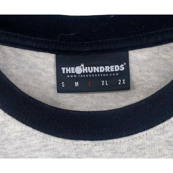 The Hundreds Mens Shirt Size Large Grey Short Sleeve Football Jersey 80 - Picture 6 of 7